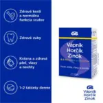GS Vápnik, Horčík, Zinok 30 tabliet – Obrázok 2