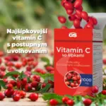 GS Vitamín C 1000 mg so šípkami 120 tabliet – Obrázok 3