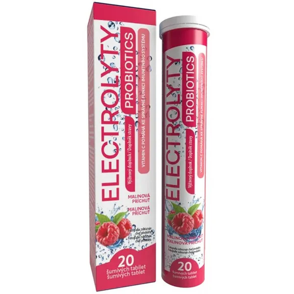 -266628387 ELECTROLYTY PROBIOTICS Malina šumivé tablety 20 ks – Obrázok 1