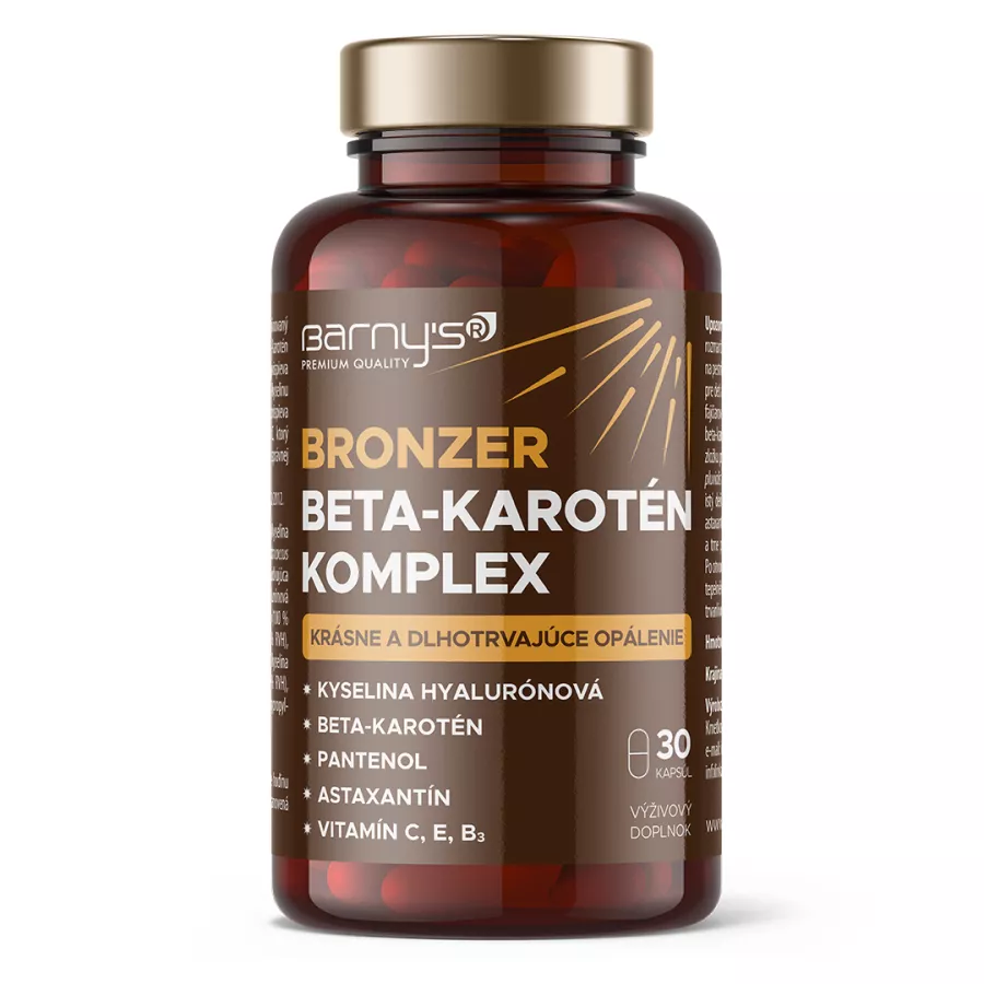bronzer-betakaroten-komplex Barny′s® BRONZER Beta-karotén Komplex 30 kapsúl – Obrázok 1