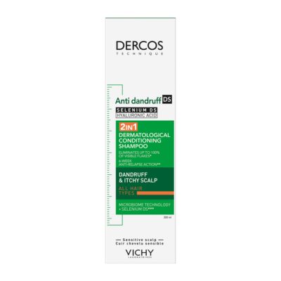 VICHY DERCOS Šampón a kondicionér 2v1 proti lupinám 200 ml – Obrázok 7
