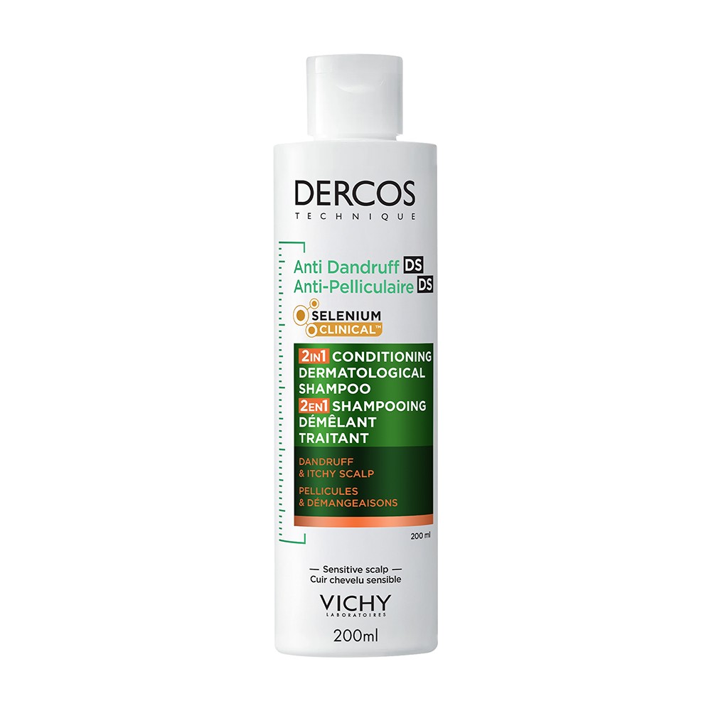 3337875902380_03 VICHY DERCOS Šampón a kondicionér 2v1 proti lupinám 200 ml – Obrázok 1
