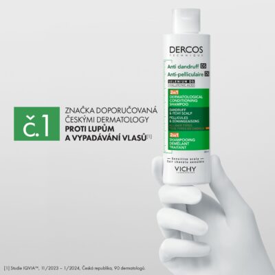 VICHY DERCOS Šampón a kondicionér 2v1 proti lupinám 200 ml – Obrázok 4