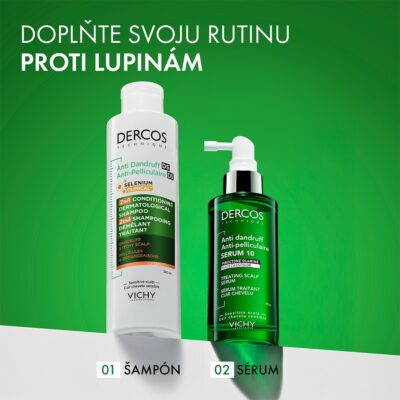 VICHY DERCOS Šampón a kondicionér 2v1 proti lupinám 200 ml – Obrázok 12