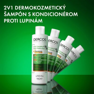 VICHY DERCOS Šampón a kondicionér 2v1 proti lupinám 200 ml – Obrázok 8