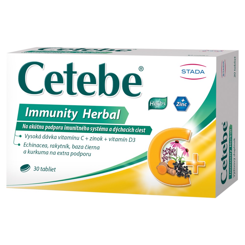 Cetebe Immunity Herbal 30 tabliet – Obrázok 3