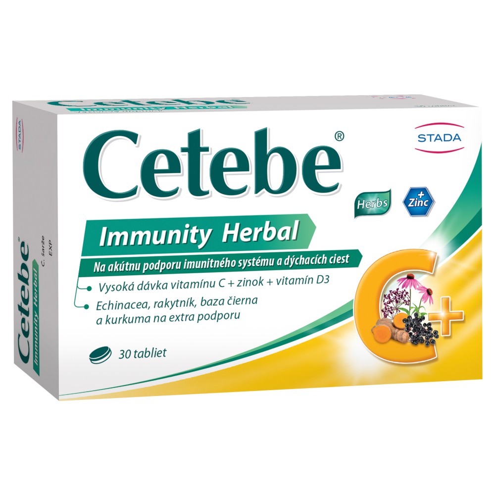 Cetebe Immunity Herbal 30 tabliet – Obrázok 2
