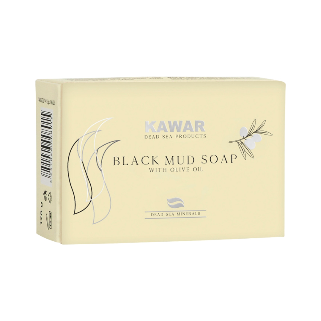 Kawar_IG-38 KAWAR Mydlo s obsahom čierneho bahna z Mŕtveho mora 120 g – Obrázok 1