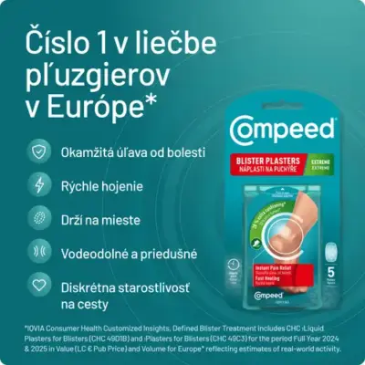 Compeed Náplasť na pľuzgiere EXTREME stredná 5 ks – Obrázok 2