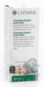 LIVSANE Islandský lišajník proti kašľu 1x200 ml – Obrázok 3