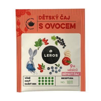LEROS DETSKÝ ČAJ S OVOCÍM nálevové vrecká (od 9+ mesiacov) 20 x 2 g – Obrázok 2
