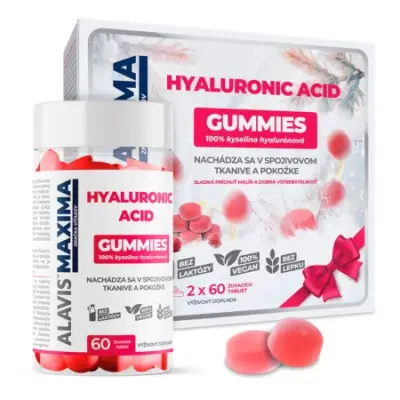 ALAVIS MAXIMA HYALURONIC ACID GUMMIES žuvacie tablety 2x60 ks – Obrázok 2