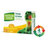 TANTUM VERDE Orange & Honey 20 tvrdých pastiliek – Obrázok 2