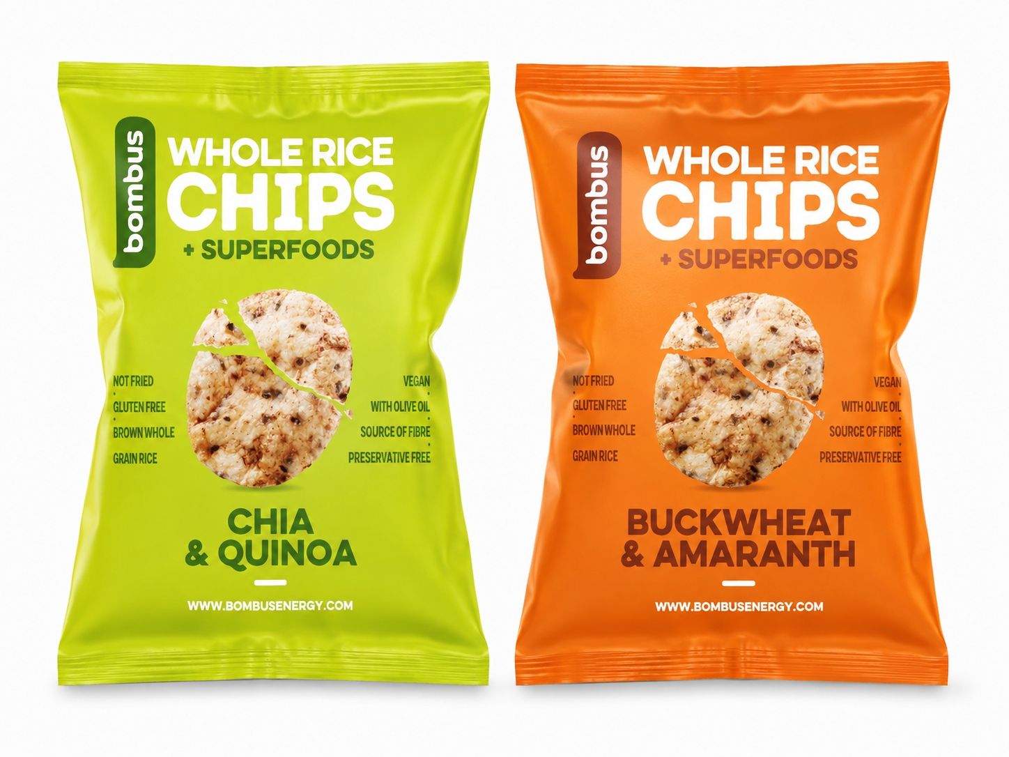 rice chips BOMBUS WHOLE RICE CHIPS – Obrázok 1