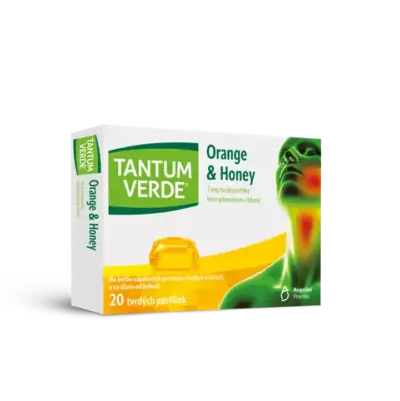 TANTUM VERDE Orange & Honey 20 tvrdých pastiliek