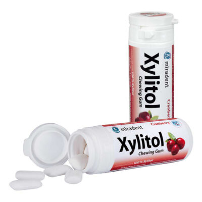 MIRADENT Xylitol žuvačky BRUSNICA 30 ks