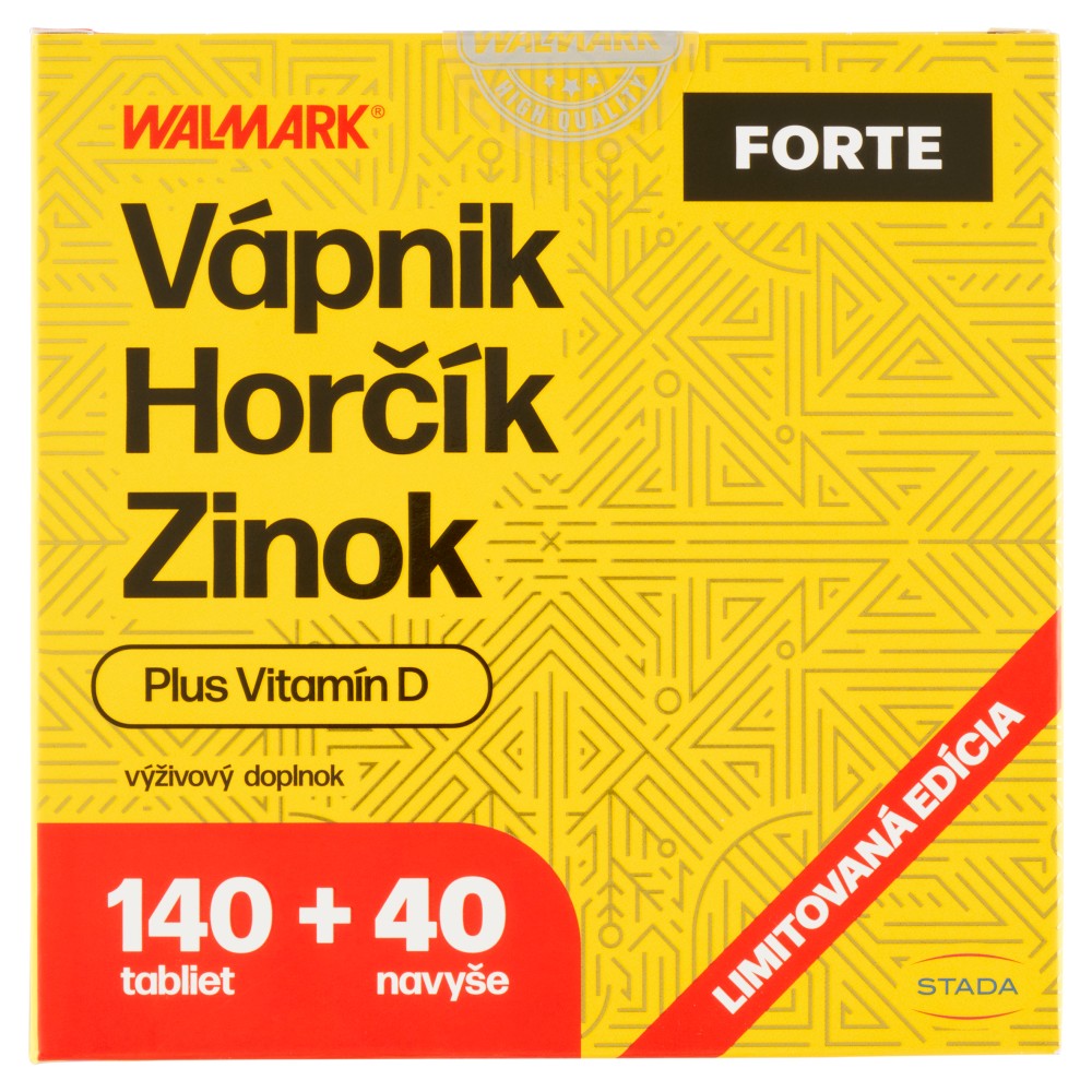 WALMARK Vápnik Horčík Zinok FORTE 180 tabliet – Obrázok 1