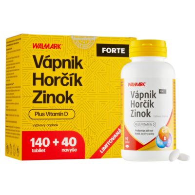 WALMARK Vápnik Horčík Zinok FORTE 180 tabliet – Obrázok 2