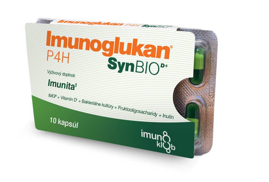 blister_mockup Imunoglukan P4H SynBIO D+ 10 kapsúl – Obrázok 1