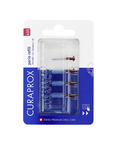 CURAPROX CPS 405 perio refill bordová medzizubné kefky bez držiaka 4 ks