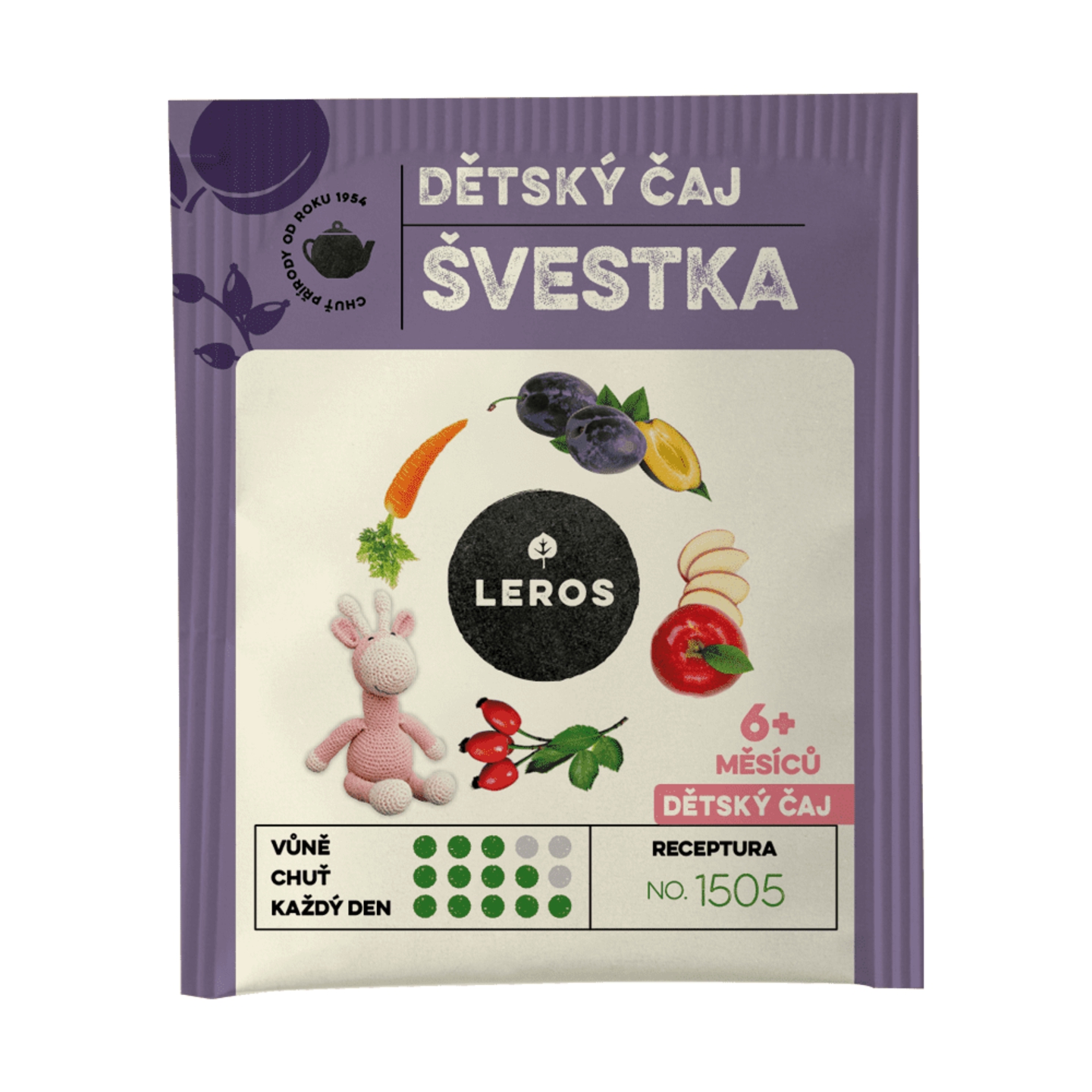 LEROS Detský čaj SLIVKA 20 x 2 g – Obrázok 2