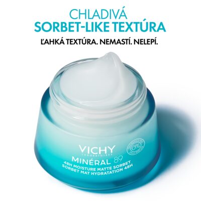 VICHY MINERAL 89 48H hydratačný zmatňujúci sorbet 50 ml – Obrázok 2