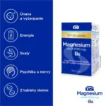 GS Magnesium citrát 1340 mg + B6 100 tabliet – Obrázok 3