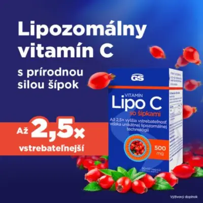 GS Vitamín Lipo C 500 mg so šípkami 90+10 kapsúl – Obrázok 2