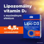 GS Vitamín Lipo D3 1000 IU 60 kapsúl – Obrázok 3