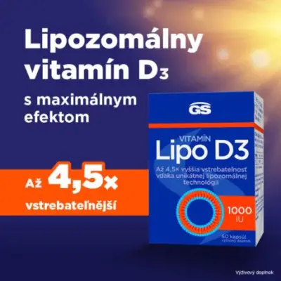 GS Vitamín Lipo D3 1000 IU 60 kapsúl – Obrázok 3