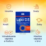 GS Vitamín Lipo D3 1000 IU 60 kapsúl – Obrázok 6
