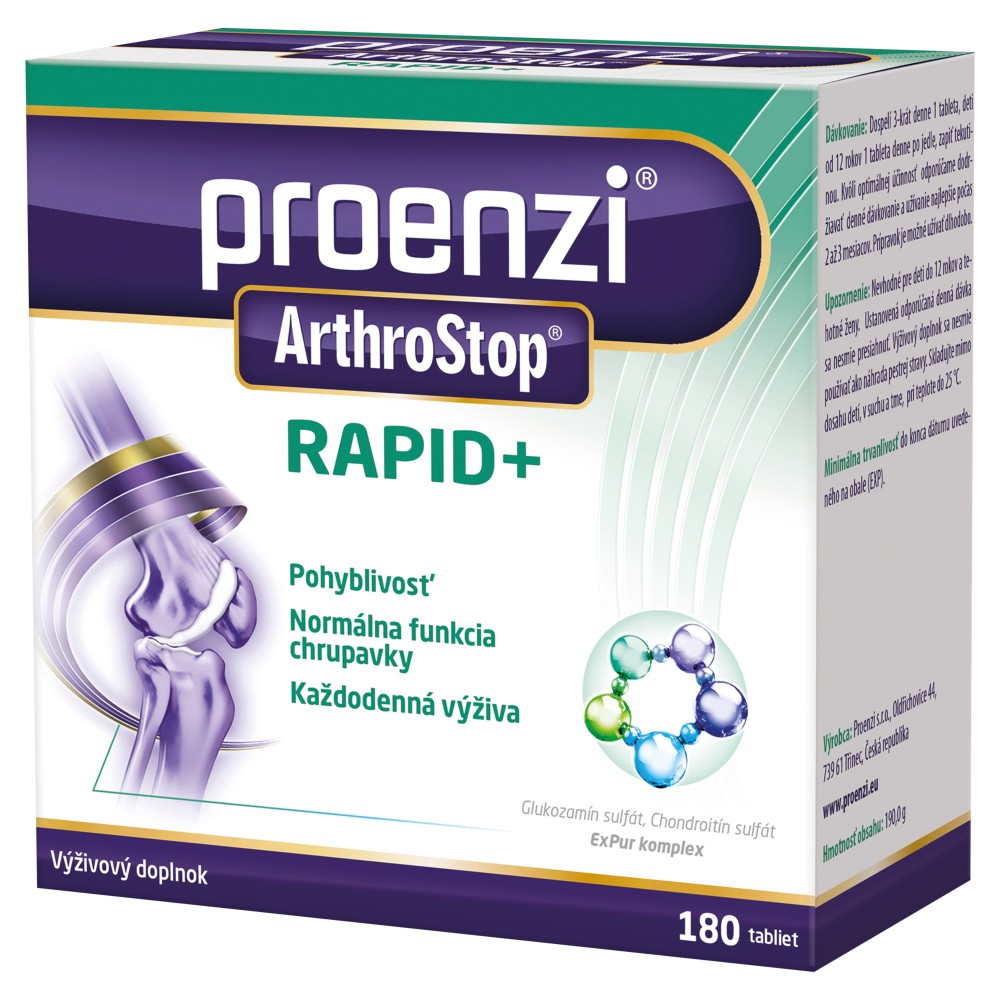 Proenzi ArthroStop Rapid+ 180 tabliet – Obrázok 1