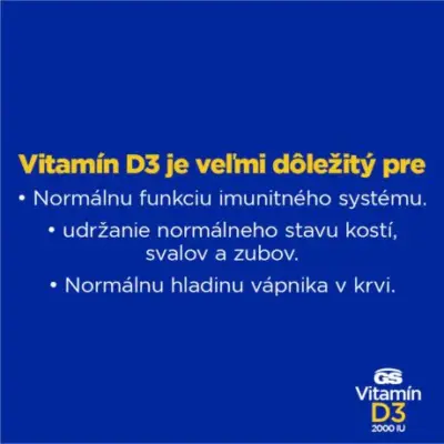 GS Vitamín D3 2000 IU 90 kapsúl – Obrázok 4