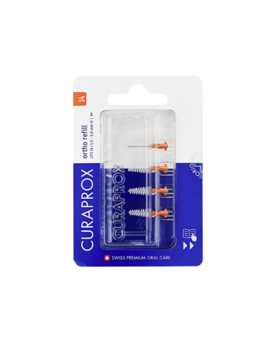 CURAPROX CPS 14 ortho refill oranžová medzizubné kefky bez držiaka 4 ks