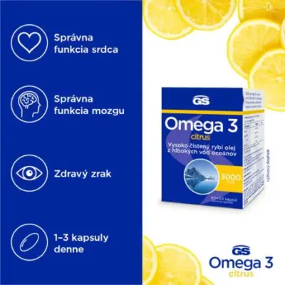 GS Omega 3 citrus 90 kapsúl – Obrázok 2