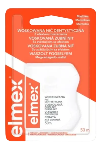 ELMEX DENTÁLNA NIŤ voskovaná s mentolovou príchuťou 50 m