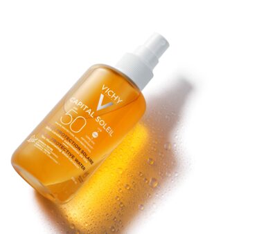 VICHY CAPITAL SOLEIL Ochranný sprej s betakaroténom SPF 50 200 ml – Obrázok 3