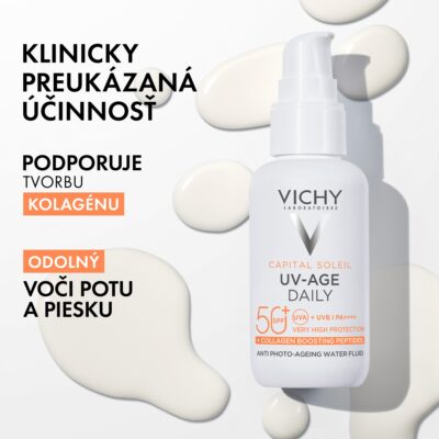 VICHY CAPITAL SOLEIL UV-AGE DAILY fluid SPF 50+ 40 ml – Obrázok 8