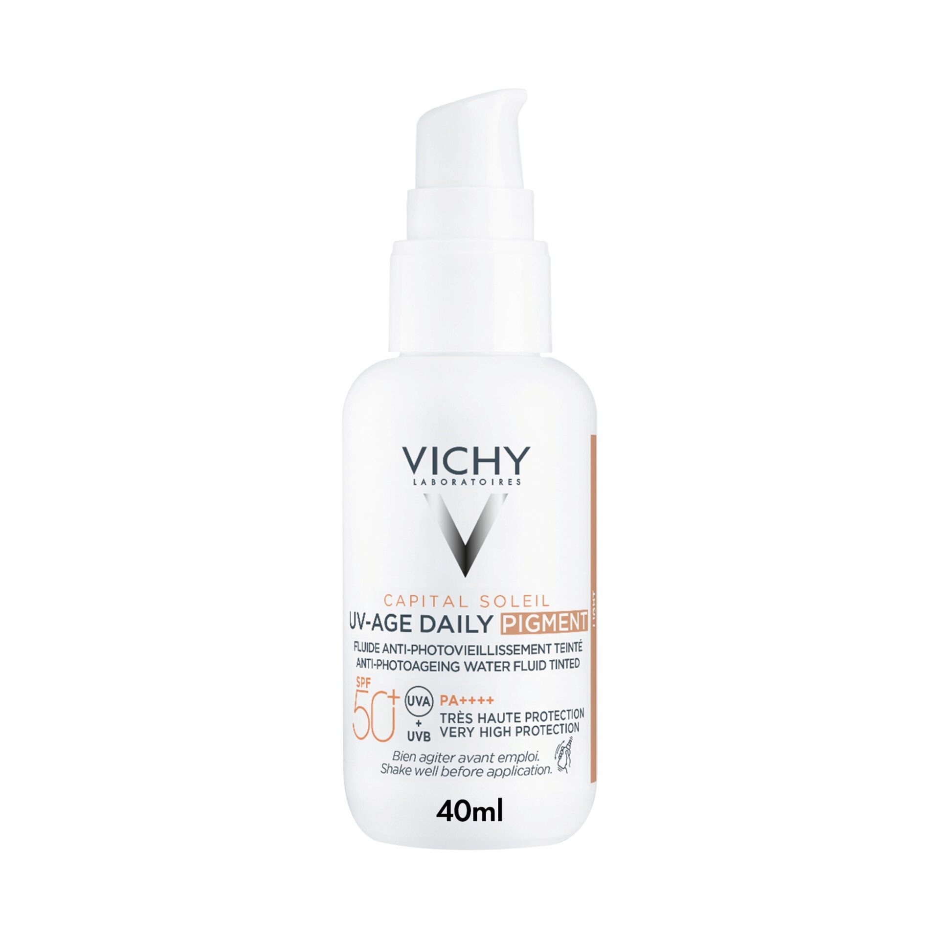 3337875795265_07 VICHY CAPITAL SOLEIL UV-AGE DAILY PIGMENT tónovaný fluid SPF 50+ LIGHT 40 ml – Obrázok 1