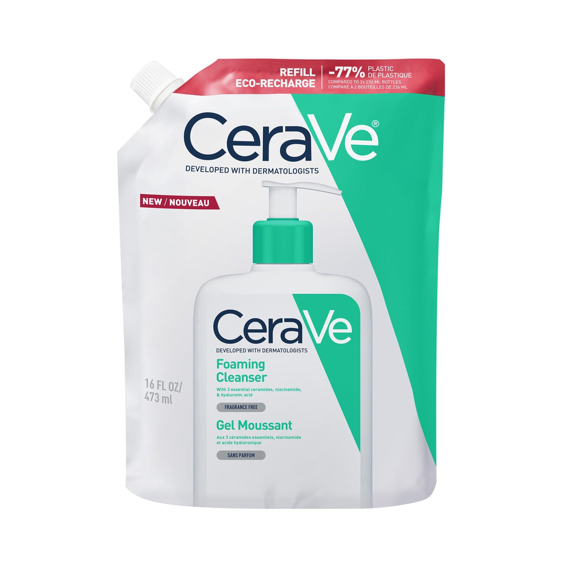 3337875905596_31 CeraVe Čistiaci penivý gél, náplň 473 ml – Obrázok 1