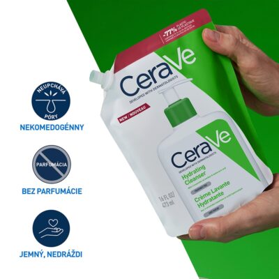 CeraVe Hydratačná čistiaca emulzia, náplň 473 ml – Obrázok 4