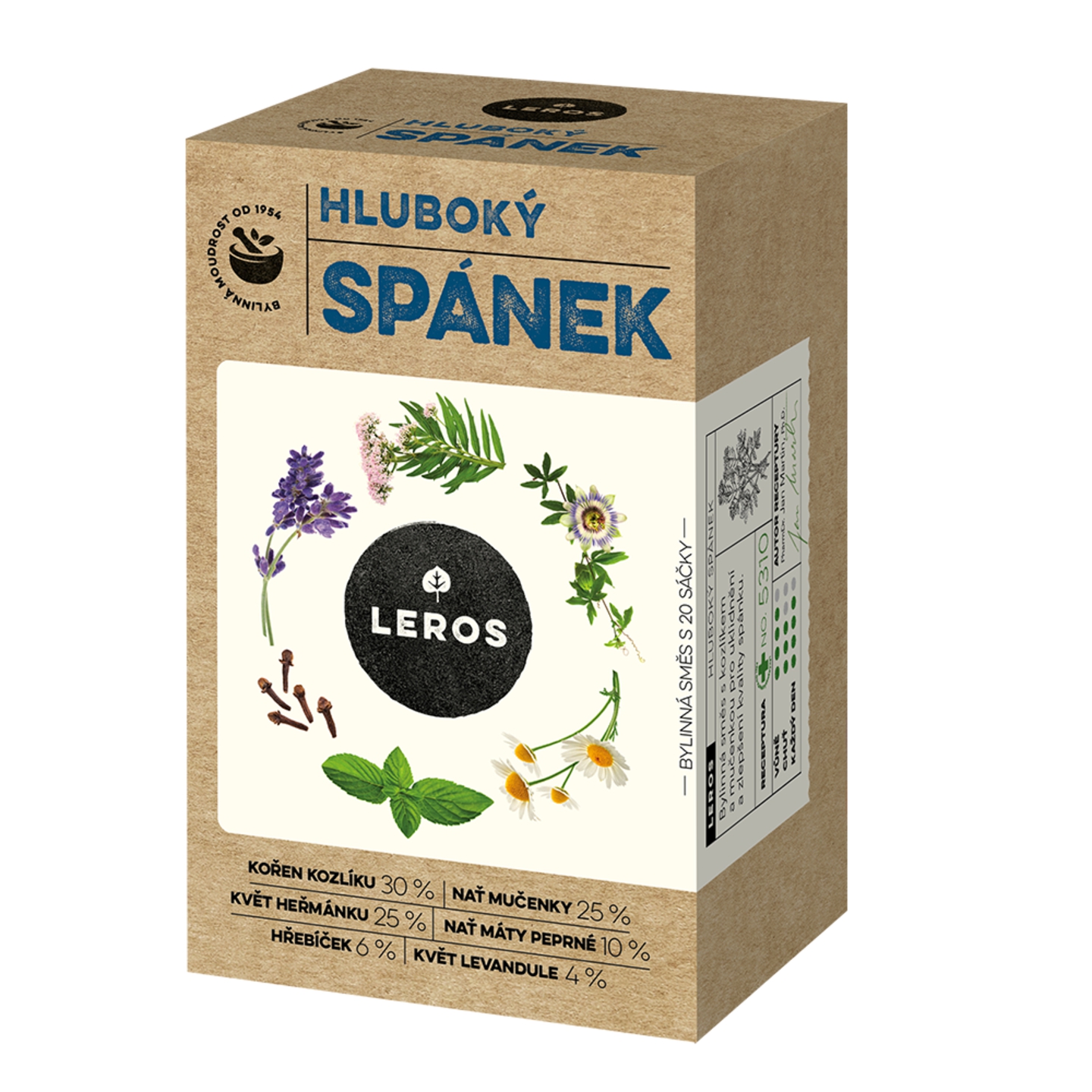 7450_73237f5b6694bf37893eeba34688f30c_large LEROS HLBOKÝ SPÁNOK bylinný čaj, nálevové vrecká 20 x 1 g – Obrázok 1