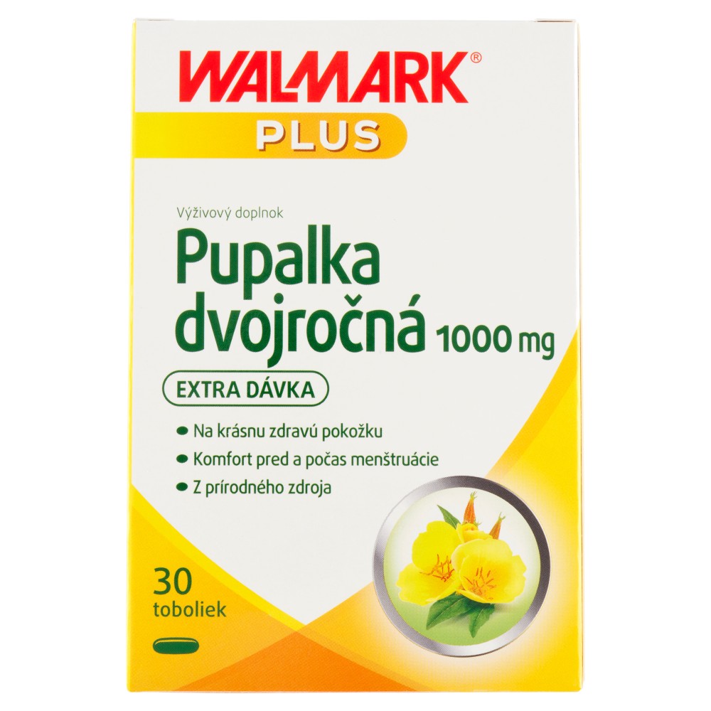 8596024015172_T1_Walmark_Plus_Pupalka_dvojročná_1000_mg_výživový_doplnok_30_toboliek_42_0_g WALMARK Pupalka dvojročná 1000 mg 30 kapsúl – Obrázok 1