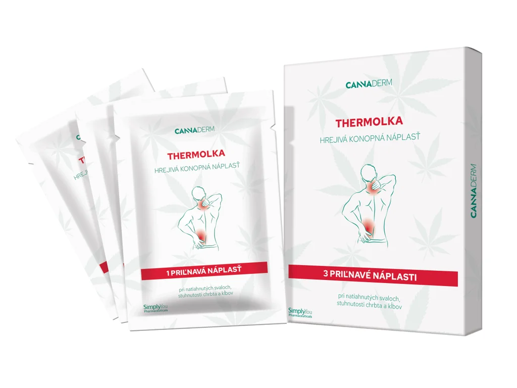 931-1_cannaderm-thermolka-hrejive-naplasti-sk-rgb Cannaderm THERMOLKA hrejivá konopná náplasť 3 ks – Obrázok 1