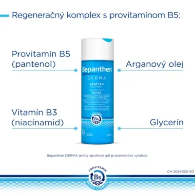 Bepanthen DERMA Jemný sprchový gél 200 ml – Obrázok 2