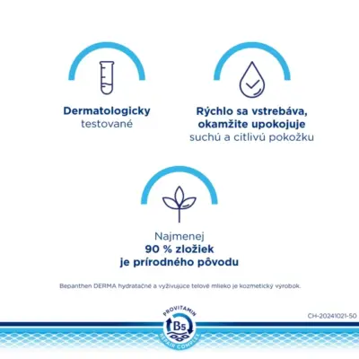 Bepanthen DERMA RESTORING BODY LOTION hydratačné a vyživujúce telové mlieko 400 ml – Obrázok 3