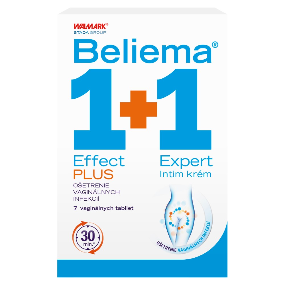 Beliema Effect PLUS 7 vaginálnych tabliet + Expert Intim krém 30 ml – Obrázok 1