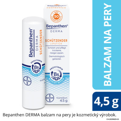 Bepanthen DERMA Ochranný balzam na pery SPF 50 s panthenolom 4,5 g – Obrázok 2