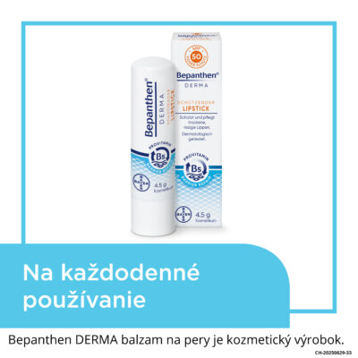 Bepanthen DERMA Ochranný balzam na pery SPF 50 s panthenolom 4,5 g – Obrázok 3