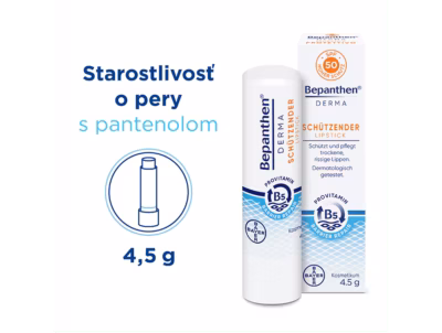 Bepanthen DERMA Ochranný balzam na pery SPF 50 s panthenolom 4,5 g – Obrázok 4